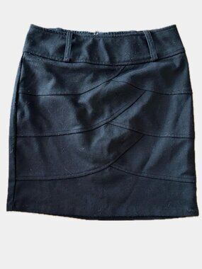 Have & Have Black Mini Skirt with a back zipper